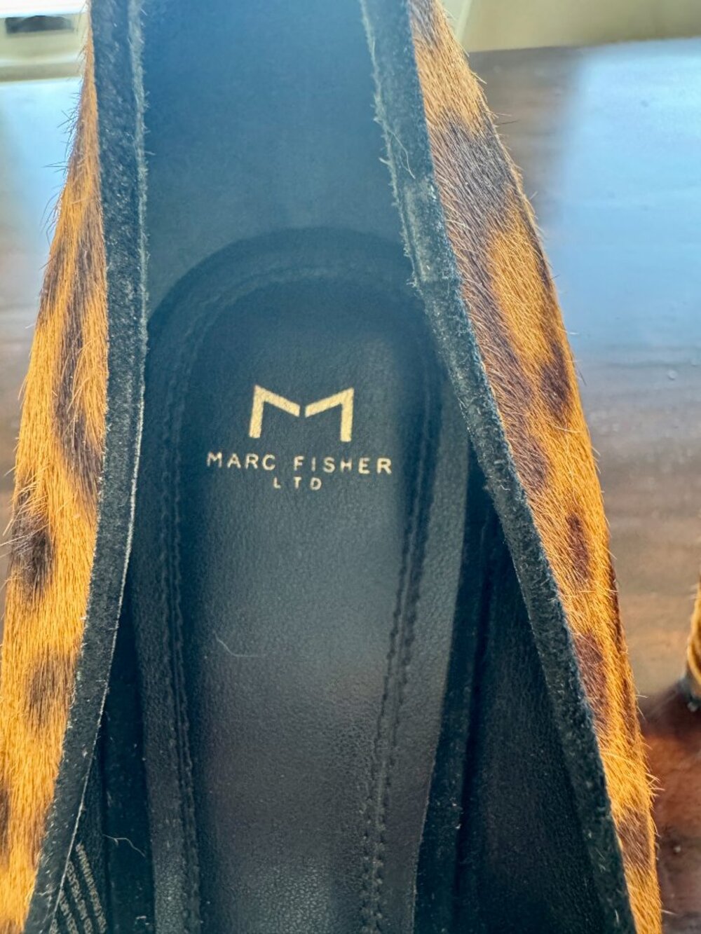 MARC FISHER Hesla Leopard Calf Hair Pump - Picture 9 of 13